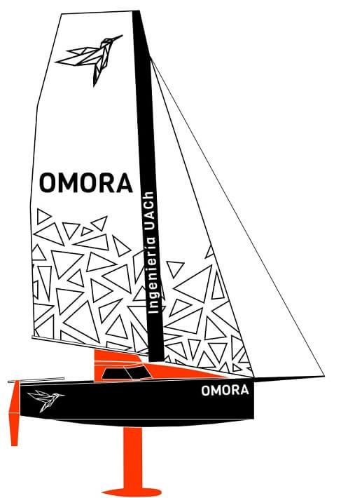 vista lateral velero Omora